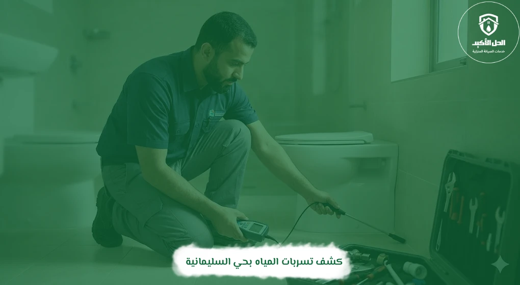 كشف تسربات المياه بحي السليمانية
