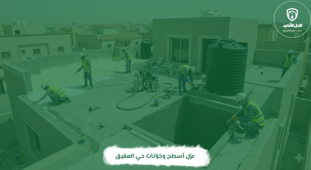عزل أسطح وخزانات حي العقيق