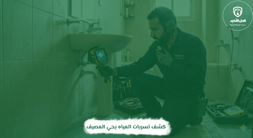 كشف تسربات المياه بحي المصيف